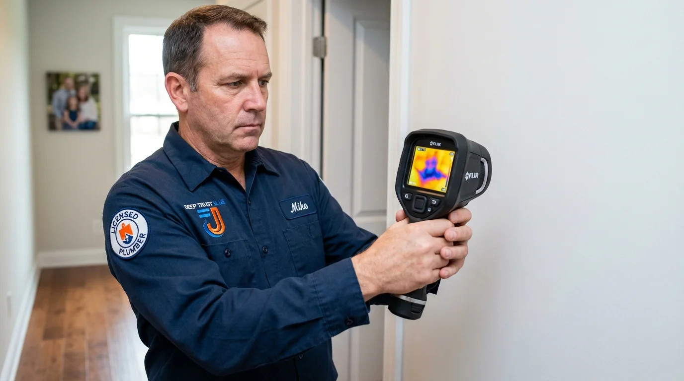 Thermal imaging leak detection by Johns Plumbing LLC in South Lancaster